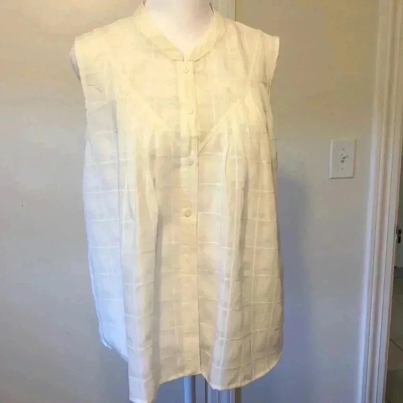 Anthropologie Current Air sleeveless button down top. - Picture 1 of 13